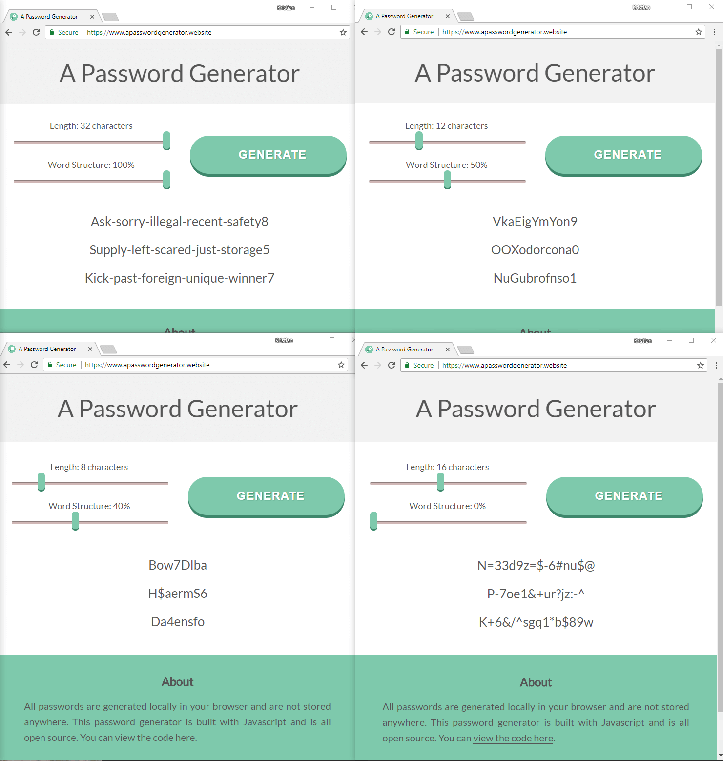 Password Generator screenshots