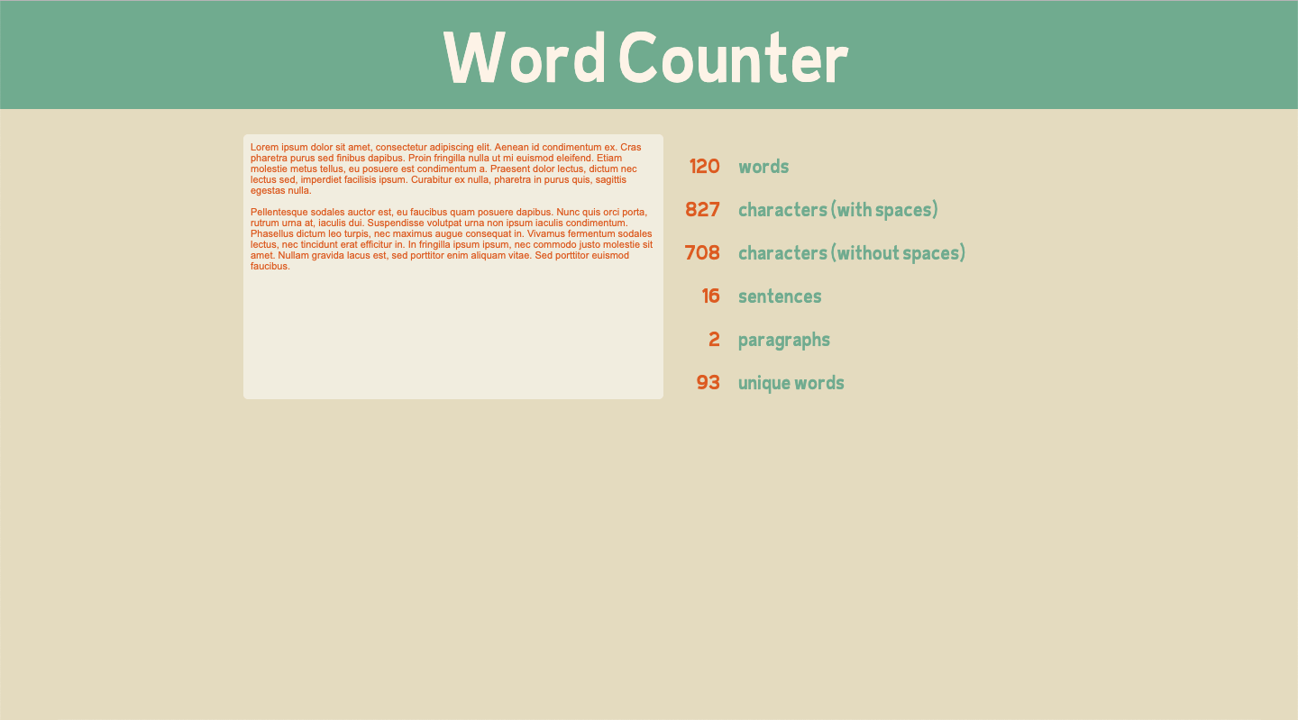 Word Counter web app